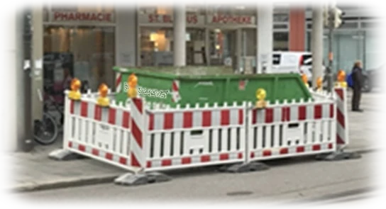 Containersicherung zur Verkehrssicherung in Schwabing Containersicherung zur Verkehrssicherung in München Schwabing.